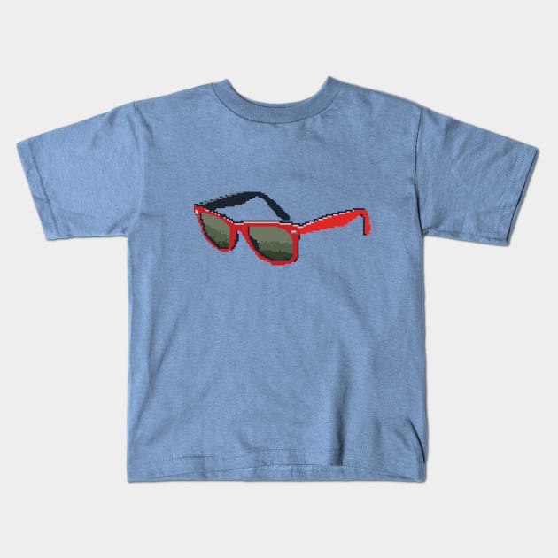 Red Shades Kids T-Shirt by Sketchet